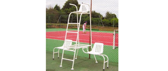 Chaise d'arbitre de tennis en acier